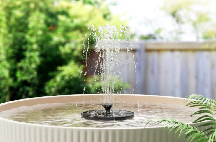 solar powered water features